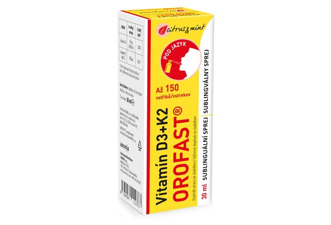 Vitamín D3+K2 OROFAST sublingvální sprej